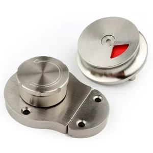 Public Toilet Partition Hardware Accessories Hotel Use Door Lock with Red & Green Indicator Black Bolt Lock