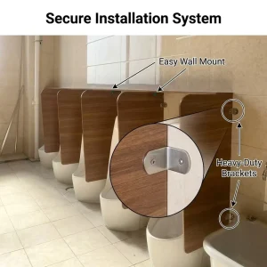 Public Toilet Privacy Partition Wall System Heavy Duty Urinal Separator for Luxury Hotel