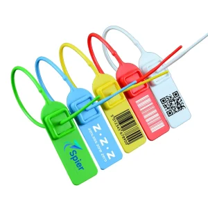 Pull Tight Barcode RFID Zip Tie Fire Extinguisher Water Container Plastic Security Seal Lock for Bank
