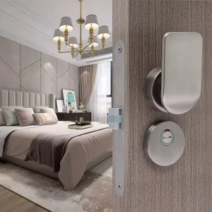 Push-Pull Mortise Door Lock, Privacy Mechanical Bathroom Lock with Coin-Opened Function