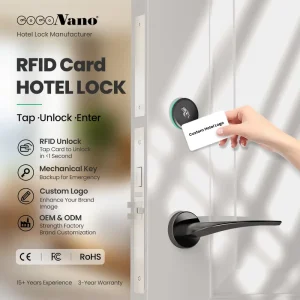 RFID Smart Hotel Door Lock with Customizable Appearance and Functions for Hotels, Apartments, and Resorts
