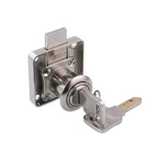 ROEASY X338 22 Zinc Alloy Chrome Plated Cylinder Furniture Lock Metal Key Modern Design for Bathroom Bedroom School Gym Hotel