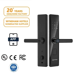Remote Control Intelligent Wifi Digital Smart Lock with Fingerprint Doorbell Tuya Smart Life App and Keyless Entry for Airbnb