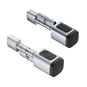 Remote Unlock Biometric Smart Door Lock with Adjustable Zinc Alloy Cylinder and Wi-Fi Connectivity for Wood and Aluminum Doors