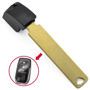 Replacement Emergency Key Blade Car Key Shell with Blade Groove on Inside and Hole Outside