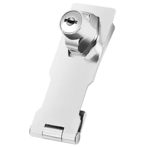 Right Angle Drawer and Cabinet Lock with Hasp for Wardrobe Freezer Office and Home Furniture