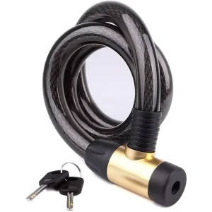 Ring Key Bicycle Lock Foldable Bike Cable Lock With Lock Frame