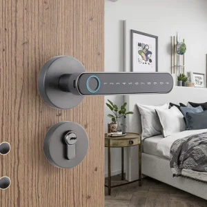S604L BLE Biometric Fingerprint Digital Lock with Password Keyless Entry Door Knob Smart Handle