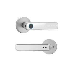 S604N Smart Door Lock with Black and Silver Color Options, Tuya and TTlock App, Key, Fingerprint, Keypad and Card Unlock for Home Apartment