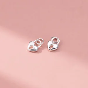 S925 Sterling Silver Plain Silver Lock Pendant Bracelet Necklace DIY Bracelet Handmade Braided Rope Material Accessories