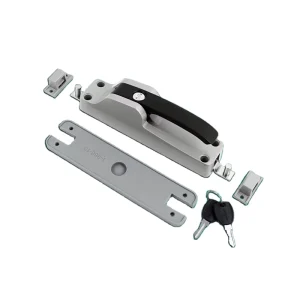 SK1-388 Zinc Alloy SUS304 Stainless Steel Cylindrical 2-Key Multi-Point Cabinet Panel Door Latch Lock Chrome/Black Finish