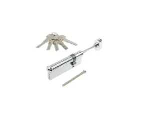 SX005-L Aluminum Shell Brass Core Door Lock Cylinder with Knob 5 Keys 80mm-100mm