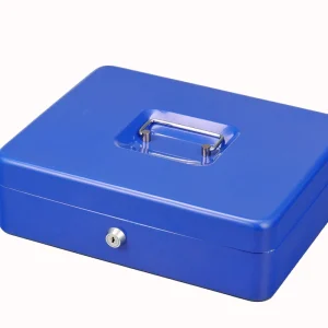 Safewell Portable Key Lock Cash Box With Sturdy Metal Carry Handle Removable Inner Money Tray for Retail Store Small Business