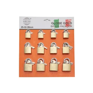 Samhoo Quality Anti Theft Brass Padlock with 3 Keys Hardened Steel Shackle Industrial Security Lock