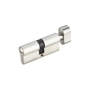 Satin Nickel Square Knob Bathroom Open Door Lock Cylinder