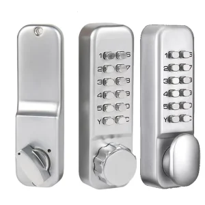 Second-Generation Push Button Deadbolt Mechanical Gate Lock with Waterproof Knob