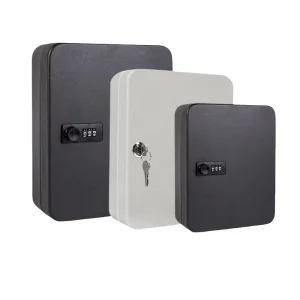 Secure Key Storage Organizer Box Wall Mounted Key Cabinet with Combination Lock for Home & Office