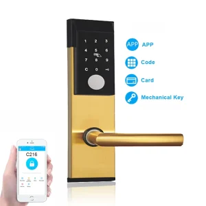 Security Digit Electric Electronic Handle Digital Tuya Ttlock Inteligentes Keys Card Door Smart Locks