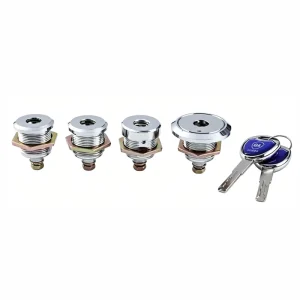 Security Lock Core for Safes Key Operated Zinc Alloy Zinc Plated Silver Customizable Door
