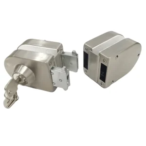 Security Modern Design Sliding Glass Door Accessories Stainless Steel Glass Center Door Latch Lock with Keys