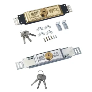 Security Stainless Steel Roller Shutter Door Lock with Screw Installation and Brass Keys