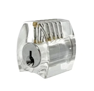 Serrated Pin Transparent Lock Pick Set with Australian Clear Practice Cylinder