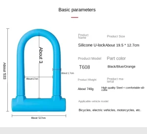 Silicone U-Lock Bicycle Lock