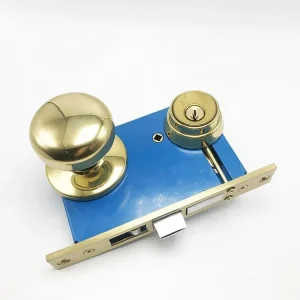 Silver Knob Door Lock