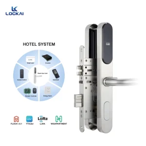 Slim Body Electronic Smart RFID Hotel Magnetic Key Door Lock SDK for Cloud Memory Card Sliding Wood Aluminum Doors CE