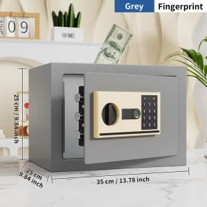 Smart Anti theft Home office Waterproof and Fireproof Safe Fingerprint Lock Key Electronic Code Lock to Protect File Items