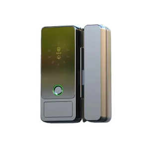 Smart Digital Keypad Electric Glass Door Lock with Fingerprint Reader and Memory Card
