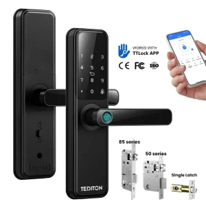 Smart Door Lock Digital Biometric App Lock for Bedroom Home Wood Door 5050 Mortise OEM
