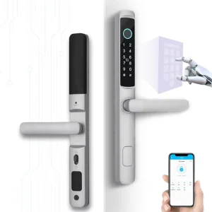 Smart Door Lock E105 WiFi Fingerprint RFID Mechanical Key Front Door Electronic Lock App