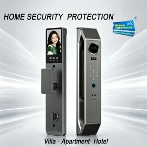 Smart Door Lock with Fingerprint, 3D Face Recognition, WiFi Video Intercom and Automatic Electronic Lock
