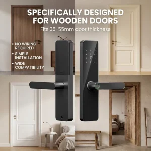 Smart Door Lock with Fingerprint Password and APP Remote Control for Apartments