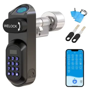 Smart Door Lock with Wi-Fi App Control, Fingerprint, Electronic Keypad, Card and Code Access