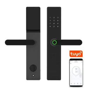 Smart Electric Handle Door Lock with WiFi, Keys, Fingerprint and Digital Access for Home