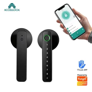 Smart Electronic Biometric Fingerprint Door Lock Zinc Alloy Wooden Door Keyless Entry Single Lever Lock