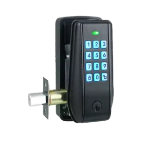 Smart Electronic Deadbolt Lock Zinc Alloy Digital Touch Unlock Compatible with Glass Wood Steel Doors Memory Card Storage