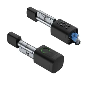 Smart Euro Cylinder Door Lock with Fingerprint RFID Card Password Key and App Unlock