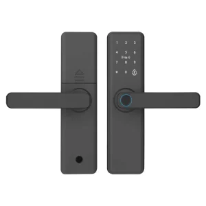 Smart Handle Door Lock with App Remote Control, Fingerprint, Password and Card Unlock, Aluminum Hotel Door Lock