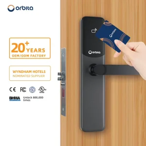 Smart Hotel Magnetic RFID Card Lock Management System Safe Key Card Door Lock With PMS Integration