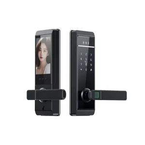 Smart Keyless Entry Door Lock with 3D Face Fingerprint Recognition for Aluminum Wood Glass Steel Doors
