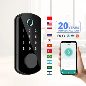 Smart Lock Keyless Entry Door Bolt Door Lock Digital Password Fingerprint Electronic Door Lock with Keypad