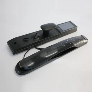 Smart Lock with Video Calling Face ID Palmprint Intercom OEM NFC Card Access WiFi APP Door Lock