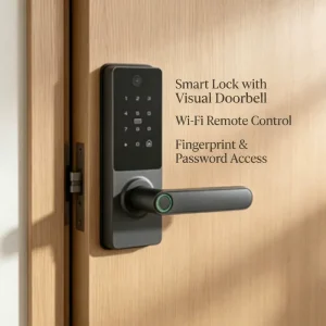 Smart Room Lock Dual Color WiFi Electronic Lock Fingerprint Access for Apartment Home
