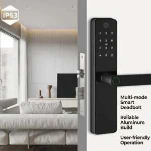 Smart Security Lock Aluminium Alloy Electronic Lock WiFi Fingerprint Password Card Key for Home Apartment
