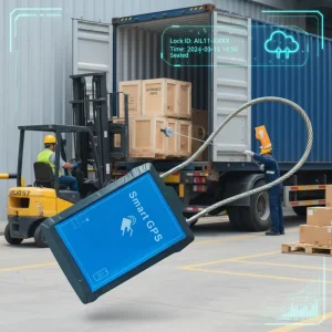 Smart Security Padlock with Mobile App Control 2G LTE GPS Tracking and Tamper Alert for Container Fleet