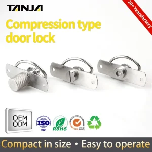 Stainless Steel 304 Compression Door Lock with Rotatable Plate for Industrial Cabinets