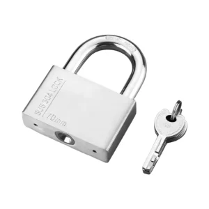 Stainless Steel 304 Marine Long Shackle Safety Padlock Outdoor Lock Waterproof Rust Proof Anti Pry Door Lock 50mm Boat Hardware